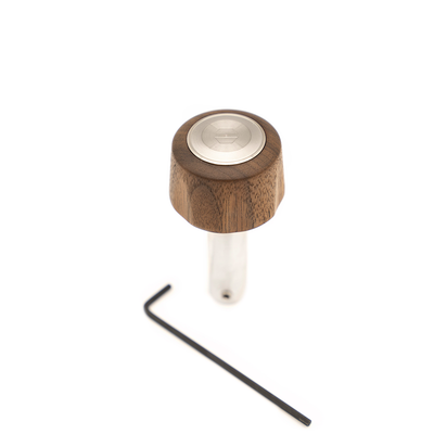pantechnicon steam knob for rancilio in walnut with hex key