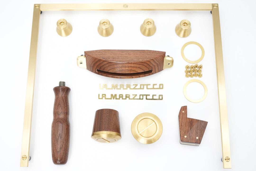 【新品未使用】Marzocco純正 WNボトムレス リネアミニ カスタムキット Linea MiniRWalnut Customization Kit - La Marzocco
