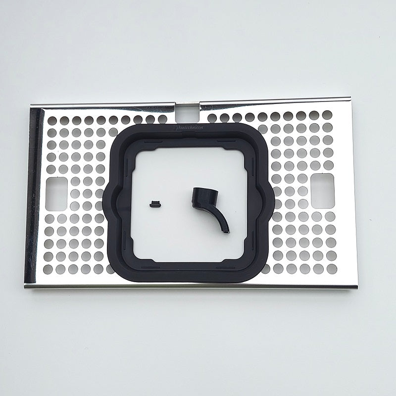 rocket drain tray with cutout for acaia scale, diverter spout and micro usb plug