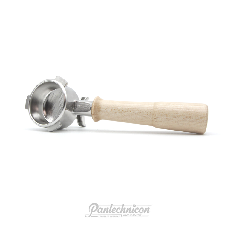 pesado breville double spout portafilter with maple handle