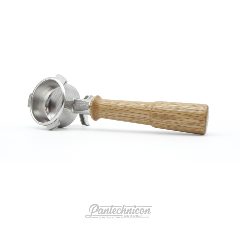 pesado breville portafilter, double spout with oak handle
