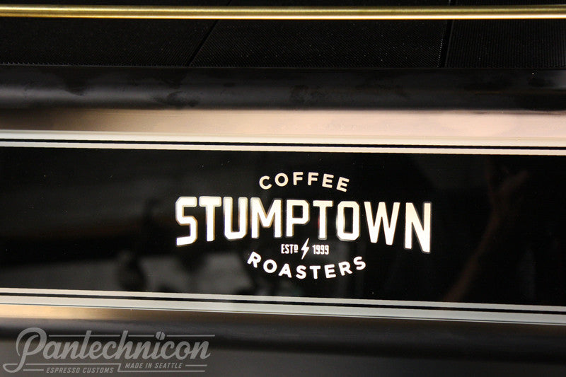detail of custom la marzocco strada