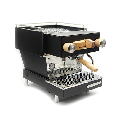 black la marzocco linea mini with maple custom fittings