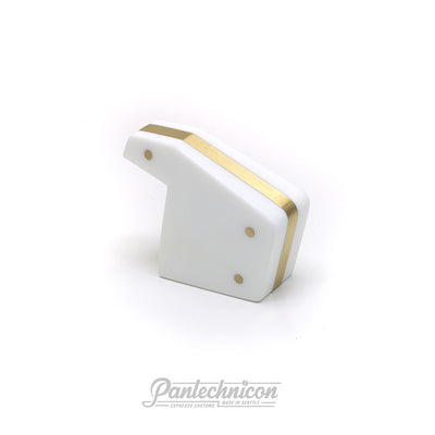 white and brass la marzocco brew paddle