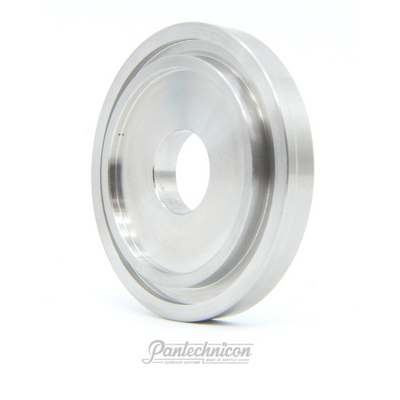 3/4 view of reverse side of steel dispersion plate