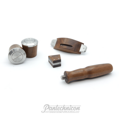 kit view of complete Linea Micra custom set in walnut