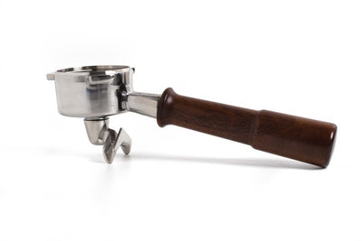  breville portafilter handle in walnut with double spout