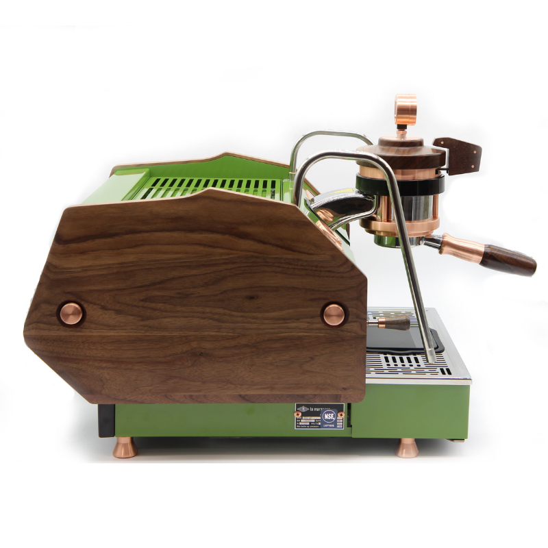 profile of green custom gs3 with walnut and  copper