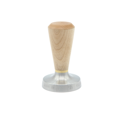 53.5mm tamper in eastern hard maple and brass