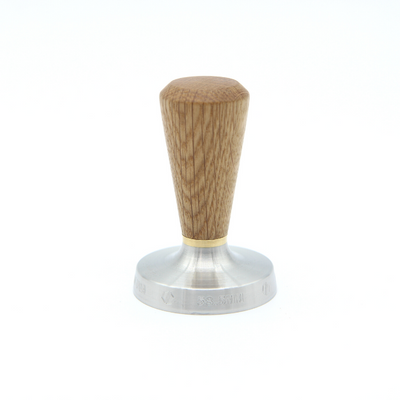 58.5 cambium tamper in oak and brass