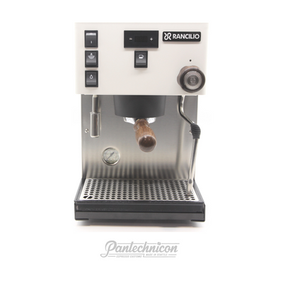 white silvia pro x with walnut finish