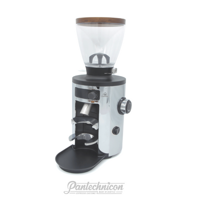x54 grinder in chrome with 500g hopper and walnut lid