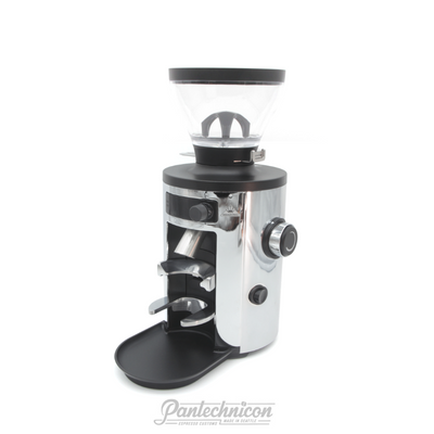 x54 coffee grinder in chrome with short hopper